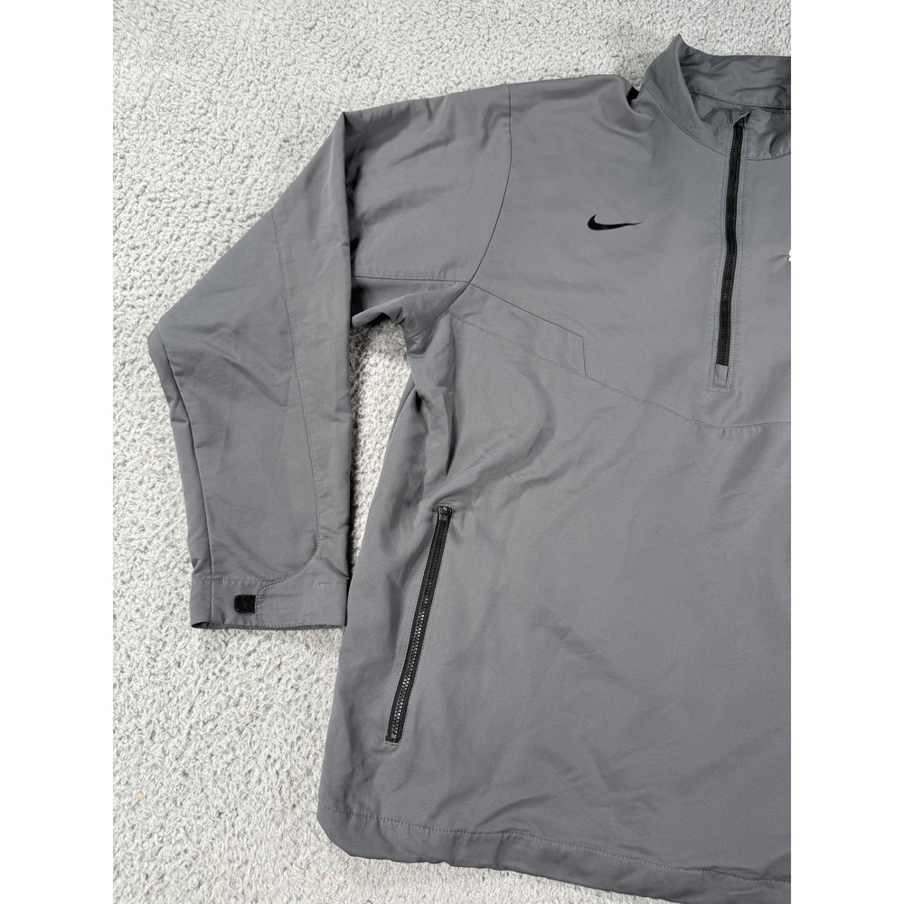 Nike Seton Jacket Mens Large Gray Quarter Zip Windbreaker NCAA Baseball Pullover - Picture 3 of 15